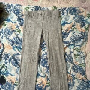 Gray Plaid Trousers